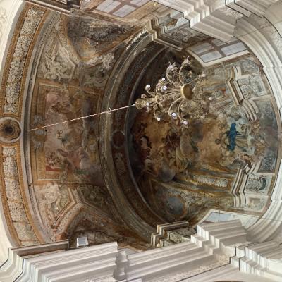 059 Il Padre Eterno E L Immacolata In Gloria Xvii Xviii Secolo Pittura Murale Catino Absidale