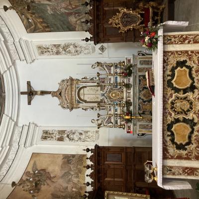 067 Altare In Marmo Tra Il Coro Ligneo Realizzato Dai Maestri Agrigentini Cosi Come Il Cascerizzio Della Sacrestia