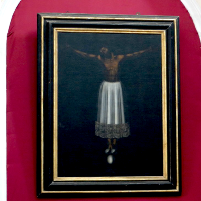 047 L Opera Piu Famosa E Il Dipinto Che Ritrae Il Cristo In Gonnella Del 600 Raffigura Il Cristo Di Burgos Di Origine Spagnola