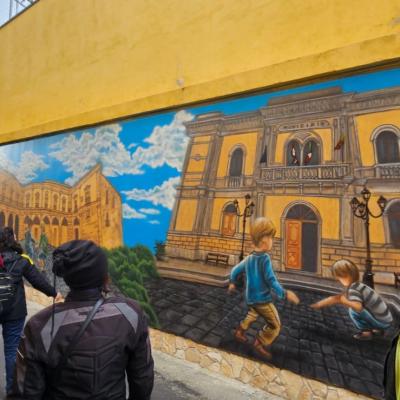 014 Storia Di Un Popolo Murales Spray E Acrilici 200mt Circa Realizzato Da Mikhail Albano Artist
