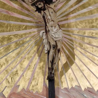 024 Sopra L Altare E Un Crocifisso Di Frate Umile Pontorno Di Petralia Secondo Quarto Del Secolo Xvii Proveniente Dal Convento Di Santa Maria Di Gesu