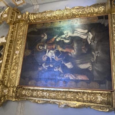 136 Madonna Del Rosario Tra I Santi Domenico E Caterina Da Siena Anno 1690