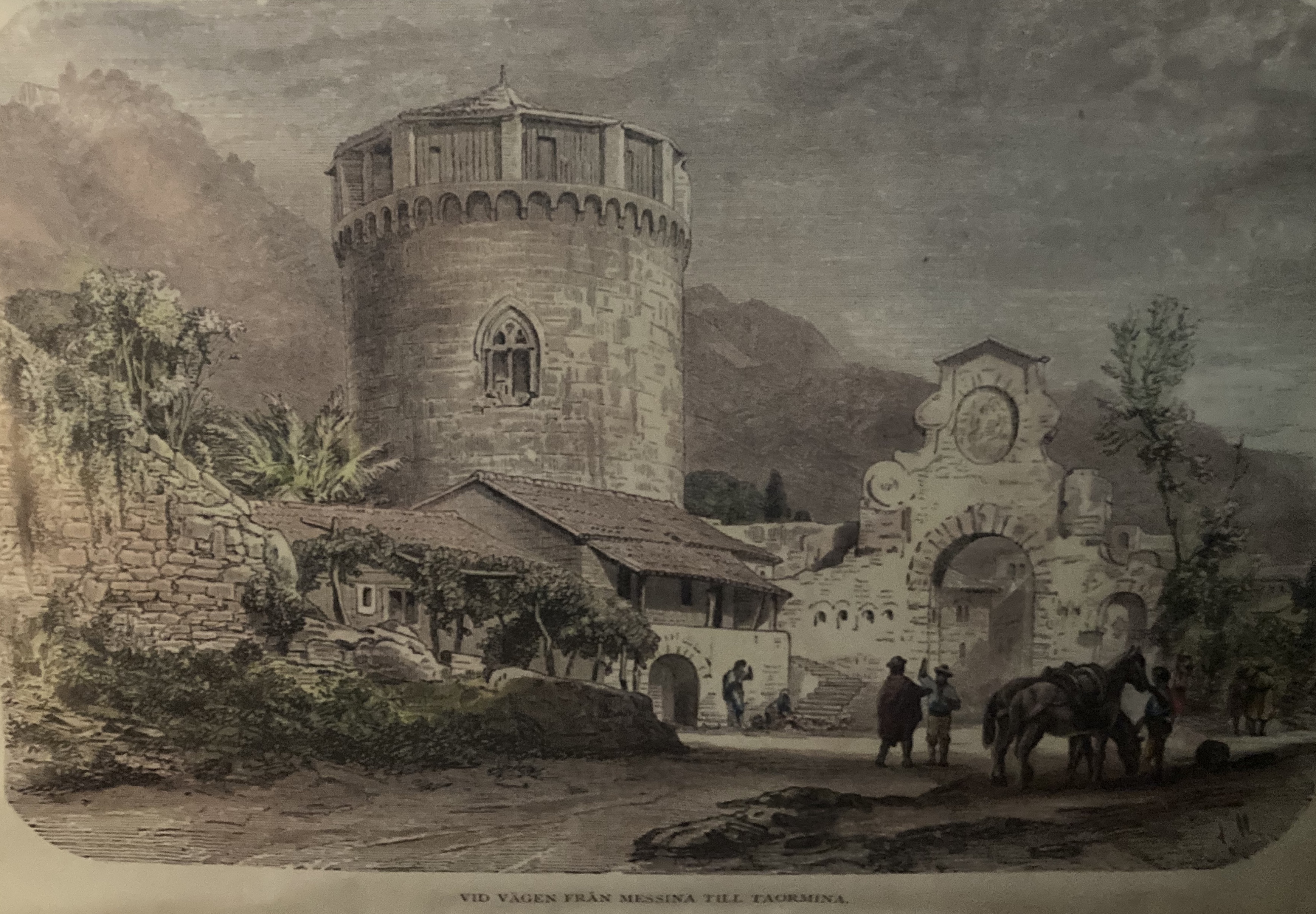 040 La Torre Saracena E Roccalumera In Una Stampa Del 700