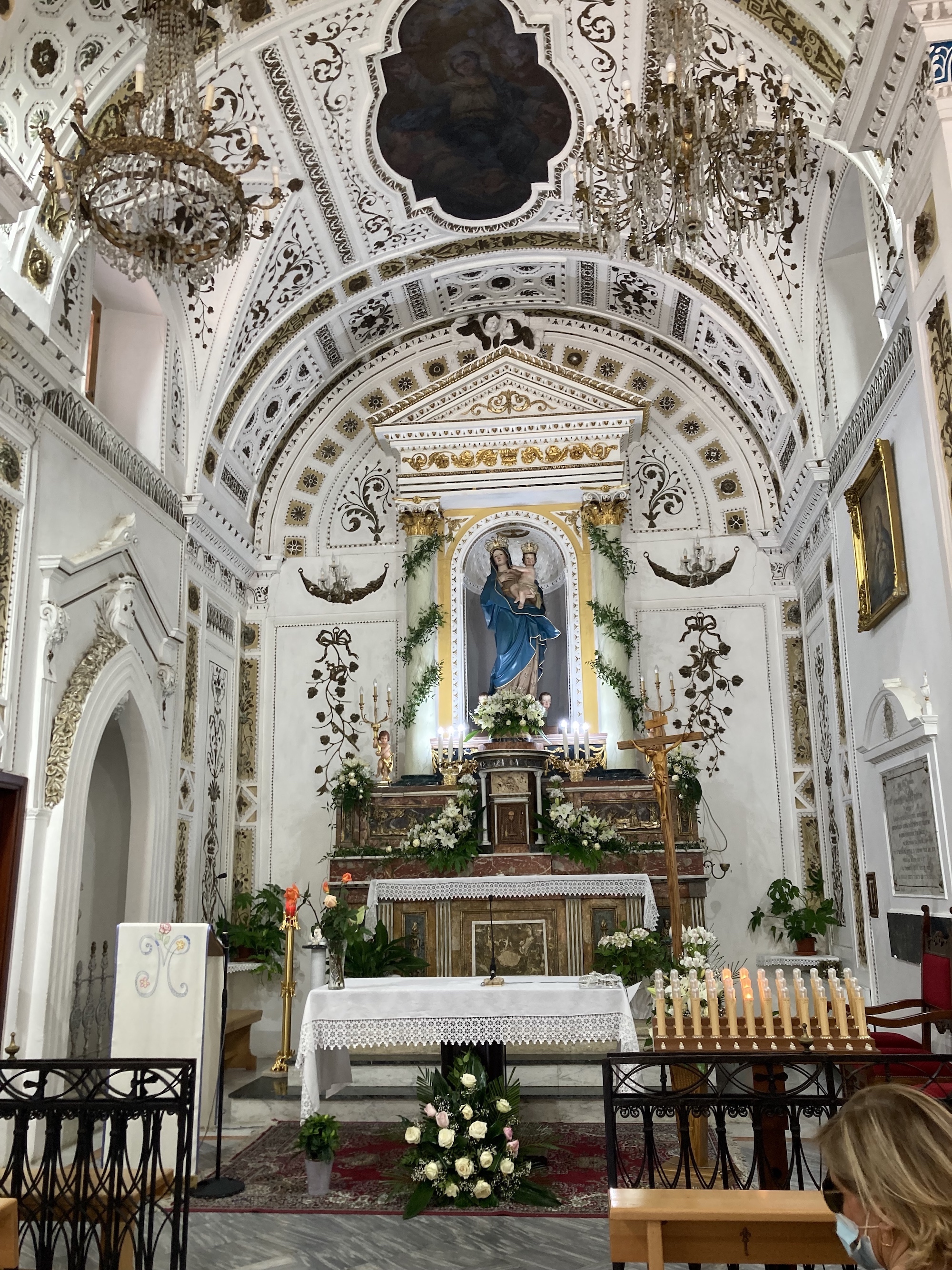 004 Altare Maggiore Del 1860 Dove Si Trova La Statua Della Madonna Dell Olio Che Tiene Sul Braccio Gesu Bambino