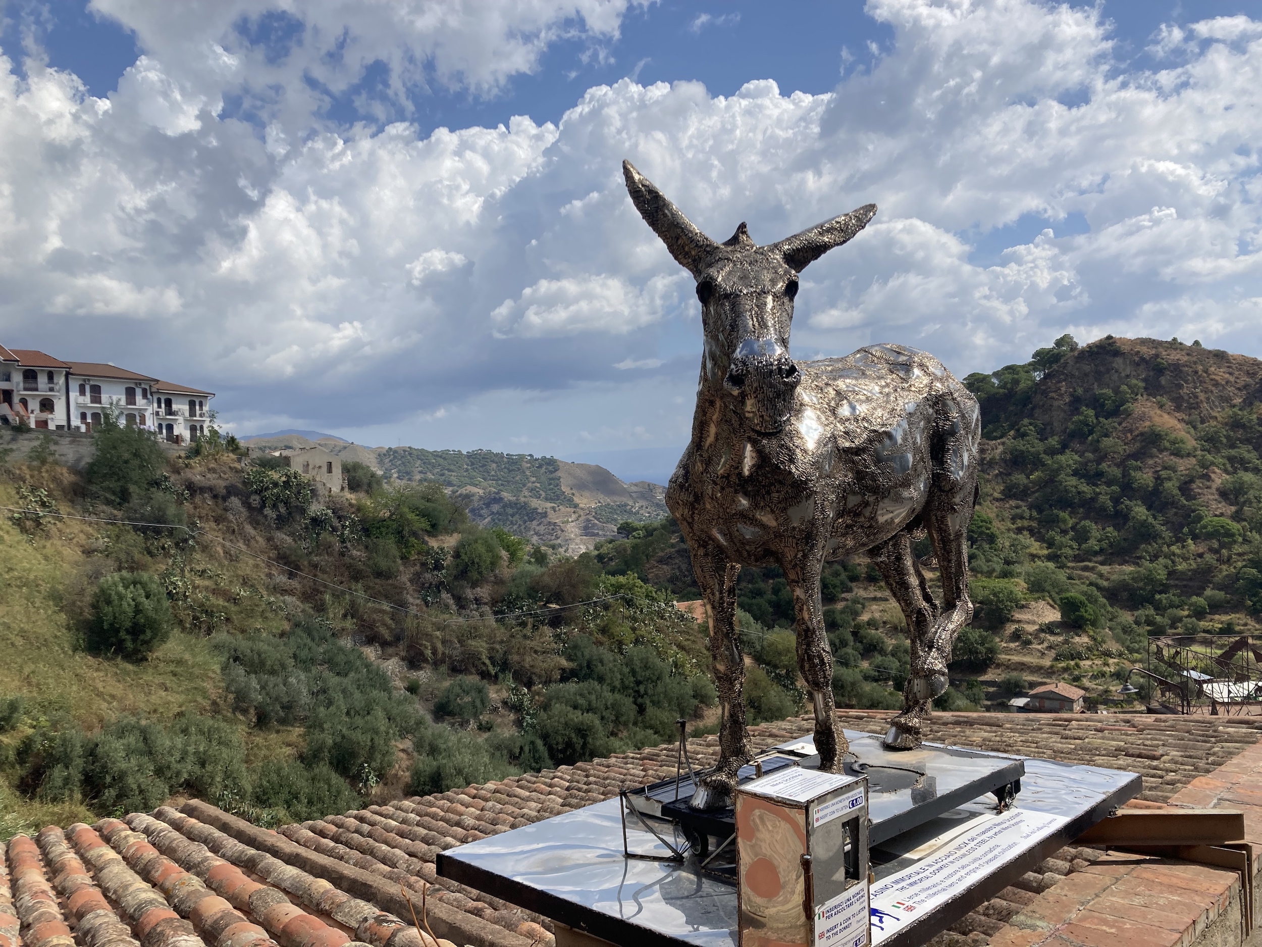 009 La Scultura L Asino Parlante Immortale Di Nino Ucchino