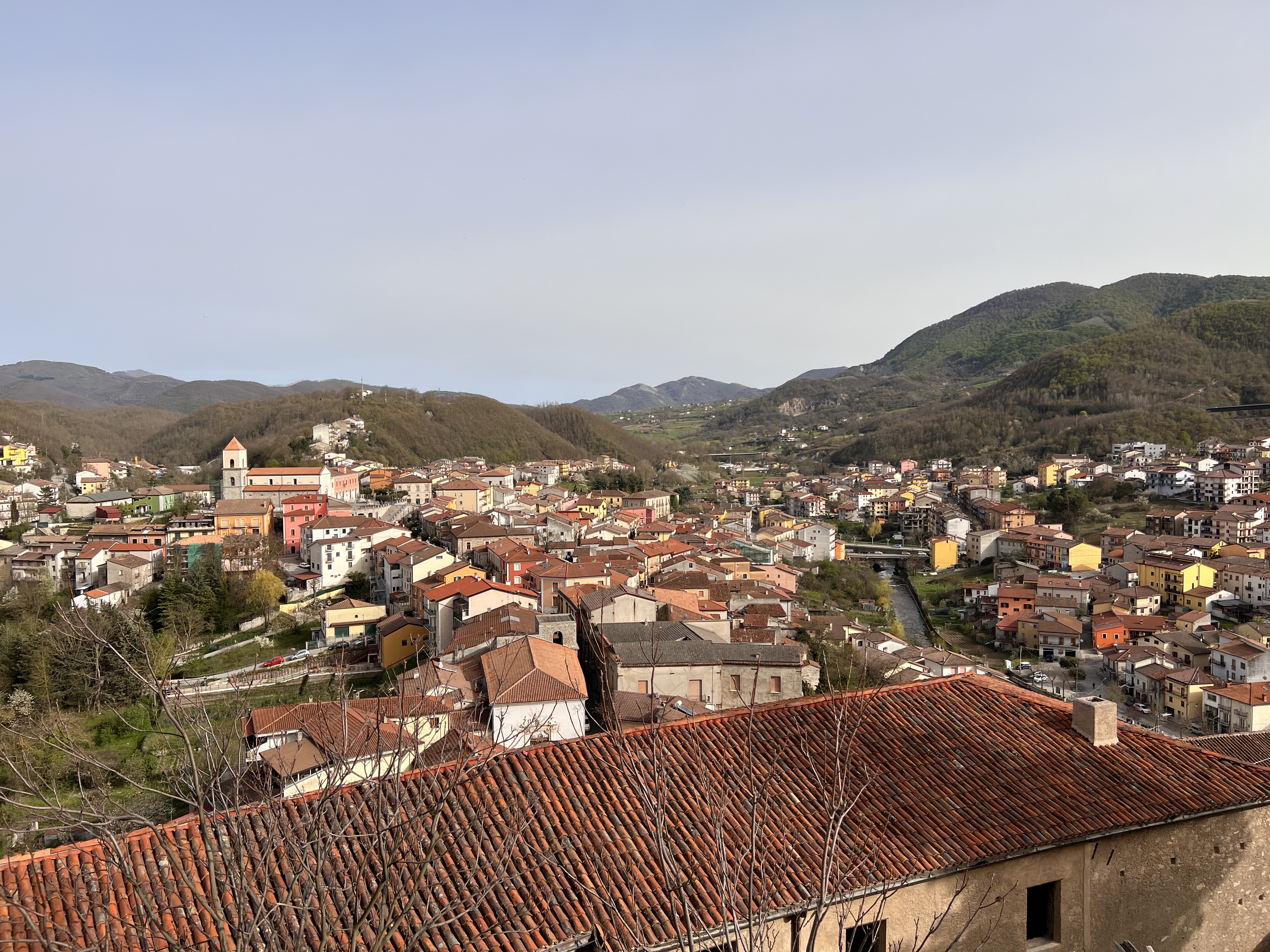 97 Panorama Del Paese Di Brienza Attraversato Dal Torrente Pergola