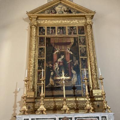 132 Madonna Del Rosario E I Ss Domenico E Tommaso Tela Del 1583