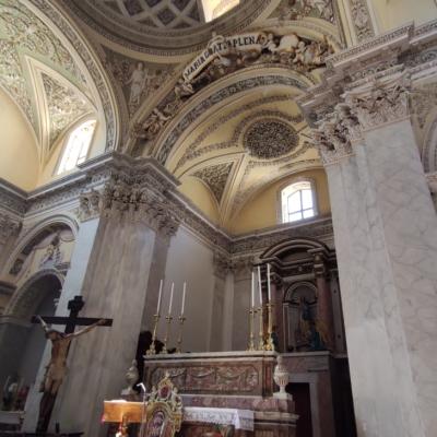 038 Il Pulpito Della Chiesa Del 1855 E In Marmo Rosso Locale