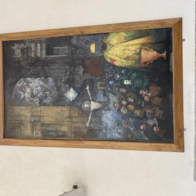 035 Sul Camino Un Quadro Di De Rosa Nei Suoi Quadri Si Sviluppano Le Architetture Gotiche Che Sposano Luci Di Derivazione Anti Naturalistica Dove Drammi E Gioie Del Pensiero Trovano Spazio