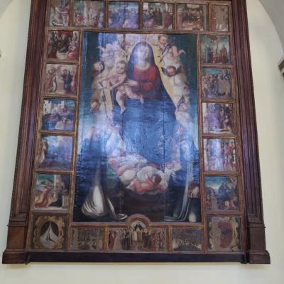 049 Pala Lignea Della Madonna Del Rosario Xvii Secolo