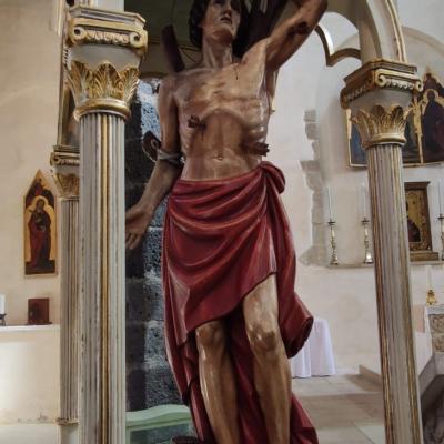 022 San Sebatiano Martire Patrono Di Maniace Portato In Processione Il 19 Maggio