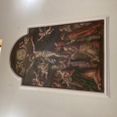 043 Nella Parete Dx Delle Due Navate E Collocata Una Tela Raffigurante La Crocifissione