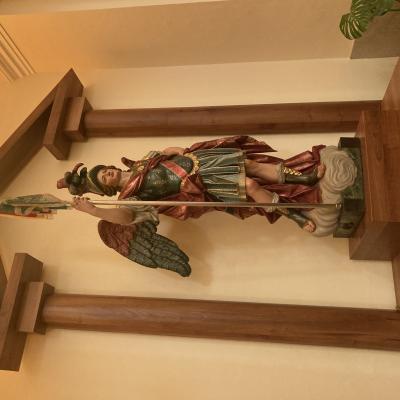 061 Altro Pezzo Importante Della Collezione E Rappresentato Dalla Statua Risalente Al 1700 Rappresentante San Michele Arcangelo Ad Opera Del Quattrocchi Di Gangi
