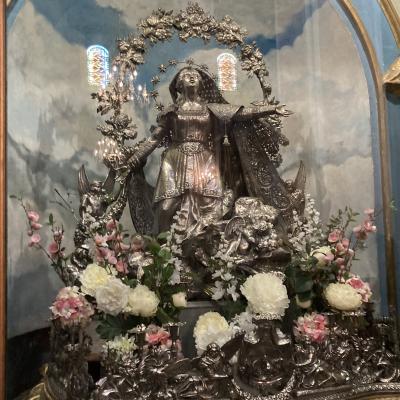 087 Statua D Argento Della Madonna Realizzata Nel Diciannovesimo Secolo Opera Di Un Artista Senese Del Xix Secolo Gaetano Macchi