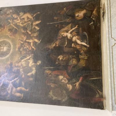 026 Nativita Secolo Xvii Da Notare Nel Dipinto Il Cristogramma Ihs Che Nel Medievo Veniva Usato Nell Arte Della Chiesa Cattolica