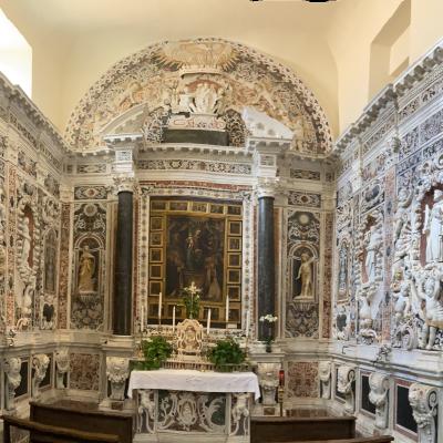 061 La Cappella Del Rosario Di Straordinario Fascino E Uno Straordinario Capolavoro Marmoreo Dello Sculture Palermitano Bartolomeo Travaglia 1649 Che Incrocia La Teologia Con I Miti Dell Antica Grecia