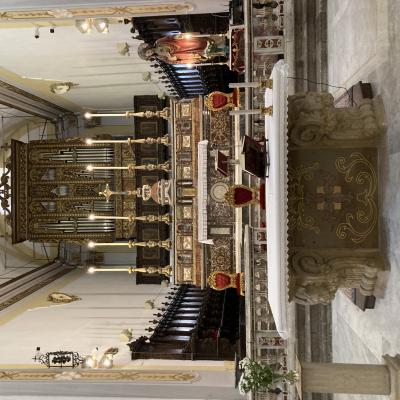 030 Nel Presbiterio Si Deve Ammirare L Altare Maggiore Neoclassico Opera Del Marmista Palermitano Angelo Gabriele